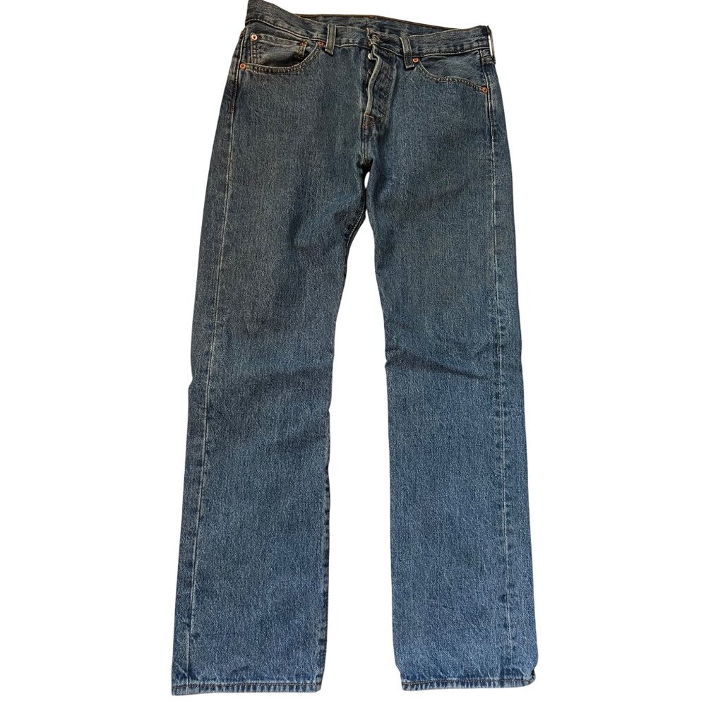Levi's 501 Vintage Blue Denim Straight Leg Jeans Men's Size W32 L32 Classic Fit